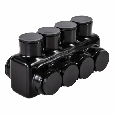 POLARIS Multitap Connector: 4 Port, Double-Sided Entry, 6 AWG – 3/0 AWG Wire Size - Dry-Location Double-Sided Entry Multitap Connectors