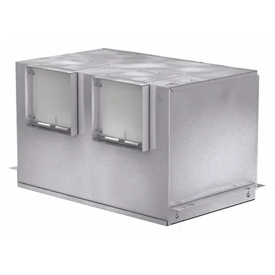Dayton In-Line Ceiling Exhaust Fan: 699 cfm @ 0.100 in SP, Rectangular Duct, 8 in x 10 in - Rectangular Duct High-Efficiency Inline Cabinet Fans