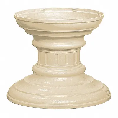 SALSBURY INDUSTRIES Pedestal: Aluminum, Powder Coated, Beige, Bolt Mounted - Mailbox Pedestals