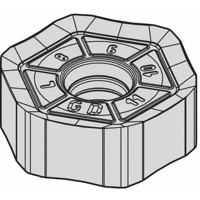 WIDIA Hexagon Milling Insert: HNPJ0704ANSNGD (MPN 5895293) - Machining