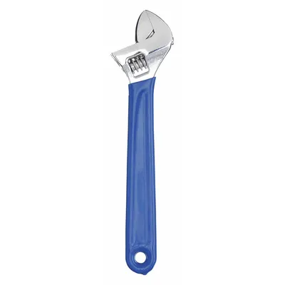 WESTWARD Adjustable Wrench: Alloy Steel, Chrome, 8 in Overall Lg, 1 1/8 in Jaw Capacity - General Purpose Adjustable Wrenches