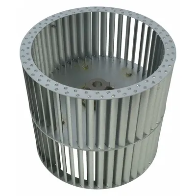 Dayton Blower Wheel: Forward-Curved, 11 1/8 in Dia, 10 1/8 in W, CW/CCW, Steel Wheel - Dual-Inlet Forward-Curved Blower Wheels