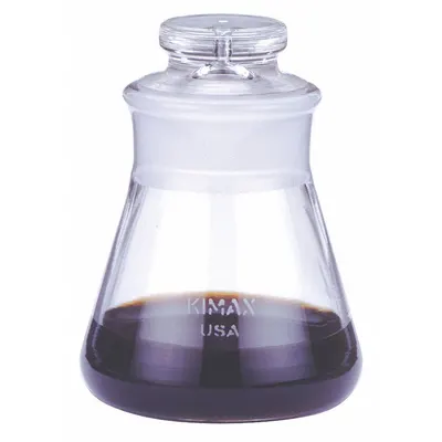 KIMBLE Specific Gravity Bottle: 25 mL, Ground-Glass Stopper, 55 mm, Colorless - Glass Lab Specific Gravity Bottles