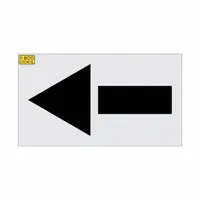Individual Stencil: Straight Arrow, 21 in Overall Wd, 42 in Overall Ht, 0.062 in Thick (MPN 4330-042)