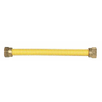 DORMONT Gas Connector: 1/2 in Hose Inside Dia., 106,000 BTU Capacity, Yellow - Gas Log & Space Heater Connectors
