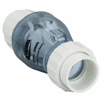 VALTERRA Check Valve: Swing, Inline Valve Body, 2 in Pipe Size, True Union Socket, PVC, Female, PVC (MPN 200-CU20)