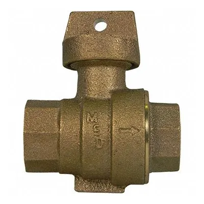 A.Y. MCDONALD Stop and Waste Valve: 3/4 in Pipe Size, FNPT x FNPT, 150 psig Max Op Pressure - Curb Stop & Waste Ball Valves