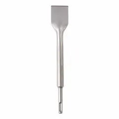 This self-sharpening chisel bit is designed for SDS-Plus hammer drills, featuring a 25/64 in shank diameter and 10 in overall length. The self-sharpening head maintains cutting efficiency for chipping, scaling, and breaking masonry or concrete. The rust-resistant finish extends service life in demolition and renovation applications.
