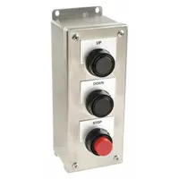 SIEMENS Control Station: (3) Flush Push Buttons, 0 Pilot Lights, 3NO/3NC, Open/Close/Stop (MPN 52C333S)