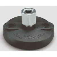 S & W Female-End Leveling Mount: Swivel Boltless, Nylon, 1/2"-13 Thread Size, 2 in Base (MPN BNYLB2-T)