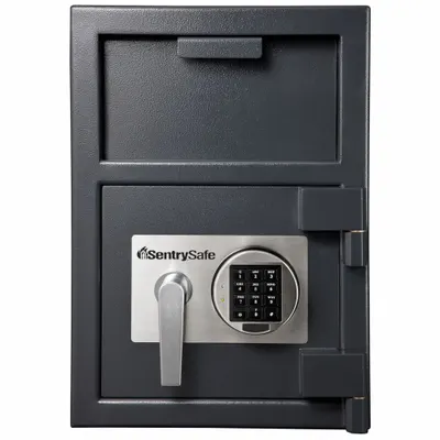 SENTRY SAFE Cash Depository Safe: Digital Combo Lock, 0.94 cu ft Capacity, Steel - Combination Lock Depository Safes