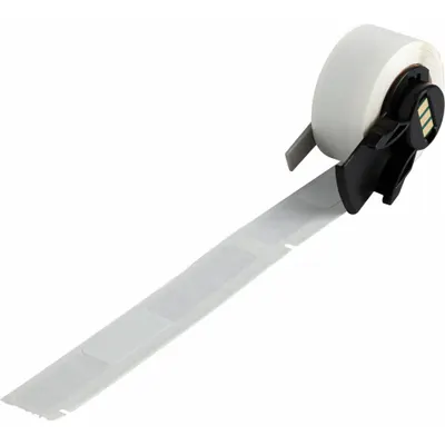 BRADY Wraparound Label: 3 27/32 in x 1/2 in, 1/2 in, Vinyl, White (Matte) - Brady Precut Label Rolls