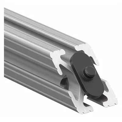 80/20 Joining Plate: 45° Support, 10 Series, 12 in x 1 in x 1 in, For 17/64 in Slot Wd - 45° Corner Supports