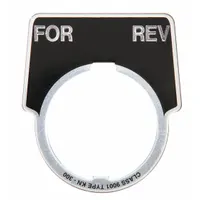 Legend Plate: 30 mm Panel Mounting Size, Half-Round, 2 in Overall Ht x 1 3/4 in Overall Wd (MPN 9001KN339)