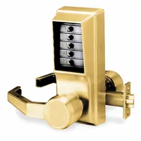 SIMPLEX Mechanical Push Button Lockset: ADA Compliant, Brass (MPN LL-1011-05-41)