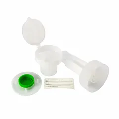 PPCO Centrifuge Tube, 50 mL, Natural, Graduated, with Green Closure and Funnel