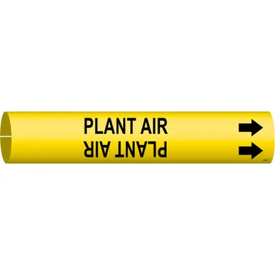 BRADY Plant Air Snap-On Pipe Marker 4108-C - Plant Air Snap-On Pipe Markers