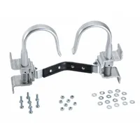 Rubber cable hook and V-rung stabilizer for extension ladders. Overall length 2.3 inches. Provides grip and stability when ladders are positioned against poles or cables