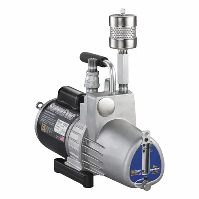 YELLOW JACKET Vacuum Pump: 6.7 cfm, 25 micron Ultimate Vacuum, 240V AC, Not A2L Compatible - Ammonia Refrigeration Evacuation Pumps