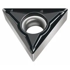 Triangle (T) indexable turning insert for precision turning, facing, and profiling operations on metal workpieces. Available in designations TCGT2(1.5)1-FM2 and TCGT110204-FM2. Suitable for industrial machining applications.