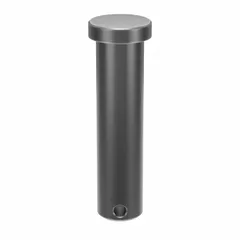 Inch-series clevis pin with 5/8 in diameter and 2-1/2 in shank length. Supplied in a pack of 5. Used with clevises to create pinned connections in mechanical linkages and assemblies.