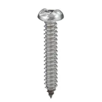 Sheet Metal Screw: #8 Size, 1 1/2 in Lg, Stainless Steel, Plain, One-Way, Round, 50 PK (MPN 151350)