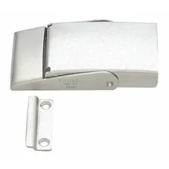 This release-to-open draw latch is constructed of stainless steel. It is designed for use in industrial enclosures, cabinets, machinery, electrical panels, HVAC units, and material handling equipment. Dimensions: 25/32 in depth, 3 15/16 in height, 2 1/16 in width.