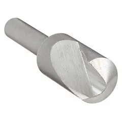 High-speed steel single-flute countersink with 110° included angle, 1-3/4 in body diameter, and 3/4 in shank. Designed for deburring and chamfering drilled holes in metalworking applications, creating conical recesses for flat-head screws.