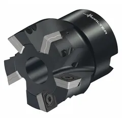Indexable face mill for face milling operations on ferrous and non-ferrous metals. Designed for efficient material removal and surface finish in industrial machining environments.