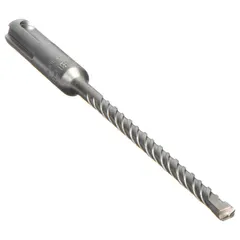This SDS-Plus drill bit is designed for drilling into concrete, brick, and block. With a 1/2-inch diameter, 4-inch maximum drilling depth, and 6-inch overall length, it is suitable for anchoring, rebar drilling, and through-hole applications in construction and industrial maintenance.