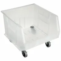 QUANTUM STORAGE SYSTEMS Hang and Stack Bin: 18 in Overall Lg, 16 1/2 in x 11 in, Clear (MPN QUS275MOBCL*)