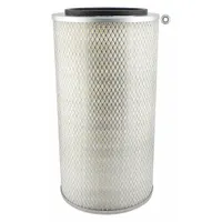 Round/oval engine air filter with axial seal and 1/2 in inside diameter. Designed for engine air intake systems on Hitachi vehicles. Direct replacement for Baldwin Interchange PA2546