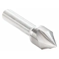 General-purpose three-flute countersink with a 60° included angle and 1 in body diameter. Constructed from carbide for use in metalworking and machining operations to create conical recesses for flat-head screws.