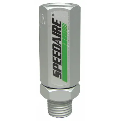 SPEEDAIRE Compressed Air Filter: 1/4 in NPT Inlet, 1/4 in NPT Outlet, 40 micron - Miniature Compressed Air Filters with Replaceable Elements
