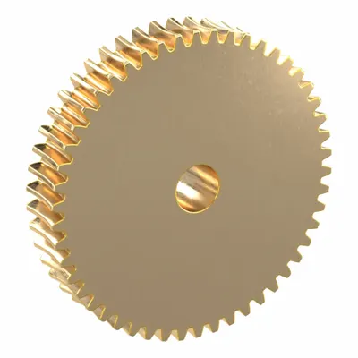KHK GEARS Worm Wheel: Reduction Ratio 50, Module m 1.5, Right Hand, 20° Pressure Angle - Metric Worm Wheels