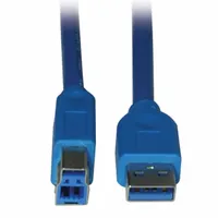 EATON TRIPP LITE Usb Cable: Type A End 1, Type B End 2, Blue, 15 ft Lg, 3.2 Gen 1 USB Specification (MPN U322-015)