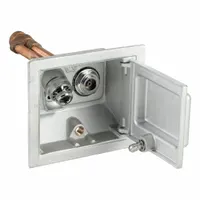 WOODFORD MFG. Wall Hydrant: For 8 in Wall Thick, 12 3/8 in Overall Lg, Brass, Polished, Square (MPN B65P-8)