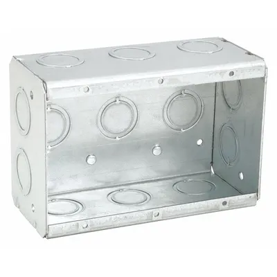 RACO Electrical Box: Steel, 3 Gangs, 2 1/2 in Box Dp, 5 5/8 in Box Wd - Masonry Electrical Boxes