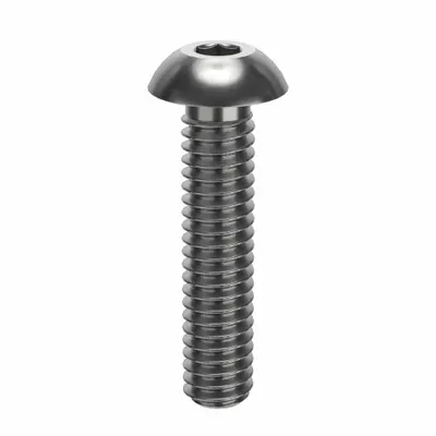 FOREVERBOLT Socket Head Cap Screw: #8-32 Thread Size, 3/4 in Lg, Button, NL-19, Stainless Steel - Button Head Socket Cap Screws