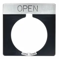 Legend Plate: 30 mm Panel Mounting Size, Square, 1 3/4 in Overall Ht x 1 3/4 in Overall Wd (MPN 10250TS26)