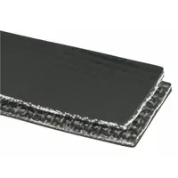 Light-Duty Multi-Ply Conveyor Belt: 8 in Belt Wd, 1/8 in Belt Thick, Cut to Lg (15 ft Min), Black (MPN 20105045-08)
