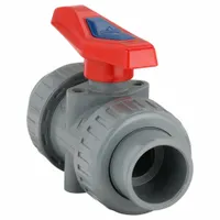 APPROVED VENDOR Manual Two-Way Ball Valve: 1 1/4 in, CPVC, Straight, Socket x FNPT, Two-Piece, Lever