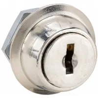 Cam Lock: Std Keyed Cam Lock, Master Keyed, Zinc Die-Cast, Nickel, Quarter-Turn Clockwise Unlock (MPN C8051-MKKD-14A)