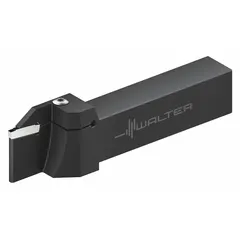 Indexable toolholder for parting and grooving operations on lathes and turning centers. Designed to cut off workpieces or create grooves with precision and repeatability in industrial machining applications.