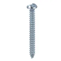 Sheet Metal Screw: #10 Size, 1/2 in Lg, Steel, Zinc-Plated, One-Way, Round, 100 PK (MPN 151110)
