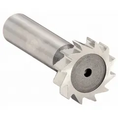 High-speed steel keyseat milling cutter with straight tooth geometry, 1" diameter and 3/16" thickness, conforming to ANSI #608 standard. Designed for milling keyways and slots in shafts and hubs for power transmission applications.
