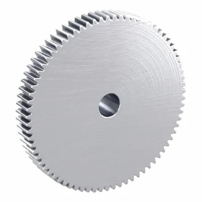 KHK GEARS Spur Gear: Module m 1.5, 75 Teeth, 15 mm Bore Dia, Stainless Steel, 20° Pressure Angle - Metric Spur Gears with Standard Hub