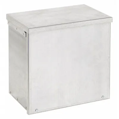 HOFFMAN Enclosure: Steel, 12 in x 12 in x 4 in, 3R, Solid Cover, Screw On, Included - Steel Enclosures with Screw-On Covers
