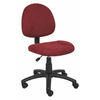 BOSS Office Chair: Red, Fabric Material, 14 1/2 in Back Ht, 18 1/2 in Seat Wd, 17 in Seat Dp (MPN B315-BY)