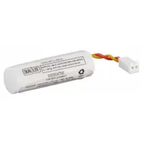 Nickel-metal hydride battery rated at 1.2 V and 850 mAh, designed for high-temperature environments. Used as a replacement power source for emergency and exit lighting fixtures, providing backup illumination during power outages